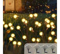 4 Pezzi Luci Solari Giardino Esterno, 10 LED Lucciole Luci Solari Da Giardino, I
