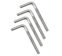 (4 pezzi) M10 x 120 mm Bulloni di ancoraggio per calcestruzzo in acciaio inossidabile 304 Quadrato Bend Vite ad angolo retto Bullone di Fondazione Filettato Piegare Ganci di Fissaggio