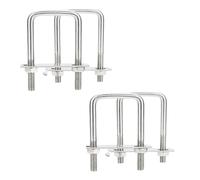 4 pezzi M6 x 35 x 70 mm, bullone quadrato a U, in acciaio inox 304, vite a U in acciaio inox con dado piastra del telaio, viti a U per il fissaggio del tubo