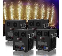 4 Pezzi Macchina a Scintilla Fredda, 700W Nero Effetti Speciali Macchine con d-mx512 (3CH) Telecomando Senza Fili Macchine Pirotecniche per Nozze Bar Stage Party Halloween Natale Matrimoni