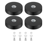 4 Pezzi Magneti Neodimio, Ø 22mm Rotondi Magneti in Gomma con Filettatura M4, Antiscivolo Magneti Potenti per Veicoli Luminose Montaggi Esterni