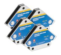 4 Pezzi Magneti per Saldatura con Forza di Tenuta 13 Kg / 28 LB Squadra Magnetica per Saldatura per Multiangolo Squadra Posizionatore Magnetico di Accessori per Saldatura (Regolazione a 3 angoli)