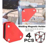 4 pezzi Magneti per saldatura - Supporti magnetici angolari per saldatura ad uso intensivo con base antiscivolo | Morsetti per saldatura industriale per lavorazione dei metalli, saldatura di tubi e fa