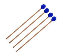 4 Pezzi Mallet Marimba Testa Blu e Manico in Legno | Glockenspiel e Marimba, Prove D'insieme e Lezioni di Gruppo, Costruzione Equilibrata per Musicisti Intermedi