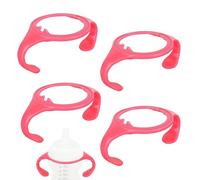 4 Pezzi Manici per Biberon per Tommee Tippee, Impugnatura Ergonomica e Antiscivolo Senza BPA Manici Biberon for l'Allattamento dei Neonati (Rosa)