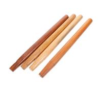 4 Pezzi Manico di Ricambio in Legno Duro per Zappe e Falci 20-28 MM | Impugnatura Estesa, Compatibilità Versatile, Comfort Migliorato, Colore Marrone Naturale Variazioni