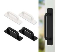 4 Pezzi Maniglia Autoadesiva per Porta Scorrevole, maniglie dell'armadio, maniglia della porta della porta balcone, Mobili, Maniglia Finestra(Bianco/Nero)