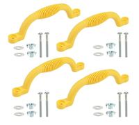 4 Pezzi Maniglia di Sicurezza per Parco Giochi,Maniglie per Telaio per Arrampicata per Bambini Maniglie Antiscivolo Sicurezza Maniglie in Plastica(Giallo)