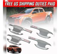 4 pezzi maniglia per porta coperchio ciotola logo rosso cromato per pick-up...