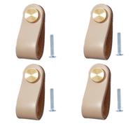4 Pezzi Maniglie in Pelle per Mobili Pomelli per Mobili Di Cuoio Maniglie Tirett
