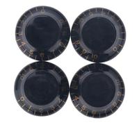 4 Pezzi Manopole Per Chitarra Cappello A Cilindro Velocità Campana Manopola Di Controllo Tono Volume 6mm Per Accessori Per Chitarra Elettrica LP/SG parti di chitarra(Black1)