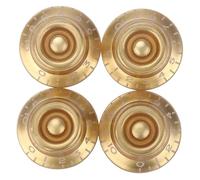 4 Pezzi Manopole Per Chitarra Cappello A Cilindro Velocità Campana Manopola Di Controllo Tono Volume 6mm Per Accessori Per Chitarra Elettrica LP/SG parti di chitarra(White1)