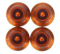 4 Pezzi Manopole Per Chitarra Cappello A Cilindro Velocità Campana Manopola Di Controllo Tono Volume 6mm Per Accessori Per Chitarra Elettrica LP/SG parti di chitarra(Brown)