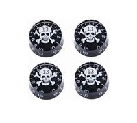 4 Pezzi Manopole Per Chitarra Elettrica Cranio Controllo Della Velocità Della Chitarra Manopole Tono Volume Manopola Del Potenziometro Per Chitarra Stile LP/SG/ST parti di chitarra(Black)