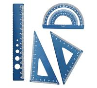 4 Pezzi matematica geometria set set righelli metallo ruler set,set di righelli set di geometria per linsegnante studente della scuola, Metallo Architetti Scala Righello Impostat