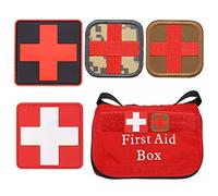 4 pezzi Medical Croce Ricamata Patch Toppa ricamata con croce medica Toppe decorative per applique per zaino, borsa, cappello, abbigliamento, giacche, uniforme PVC e ricami