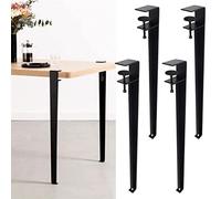 4 pezzi metallo tavolo Legs regolabile Furniture Desk Legs for DIY Coffee Table 70 cm Screw On F Shape Dining Desk Legs with Floor Protectors Metal Desk Legs (colore)