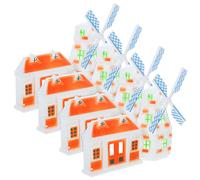 4 Pezzi Mini Casa Mulino A Per Tavolo