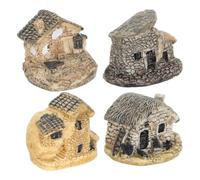 4 Pezzi Mini Case in Resina Cottage Decorative per Micro Paesaggi