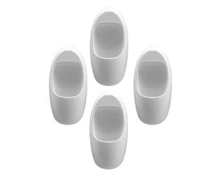 4 Pezzi Mini Gabinetto in Plastica Bianca per Diorama e Modellismo