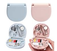 4 Pezzi Mini Kit Da Cucito Da Viaggio Kit Da Cucito Portatili Scatola Kit Ago e Filo Tweezers,Scissors,Threaders,Needles,Paper Clips,Buckles,Threads,Per Viaggi All'Aperto Uso In Emergenza