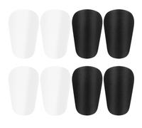 4 Pezzi Mini Parastinchi Calcio Piccoli, Mini Parastinchi da Calcio per Bambini Ragazzi Ragazze Uomo Donna, Piccoli Equipaggiamento Inserti Protettivi per Calcios Sport(Nero, Bianco, 5 x 8 cm)