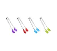 4 Pezzi mini pinza silicone ghiaccio,silicone antiscivolo pinze forma mano,per dolci barbecue buffet insalata ghiaccio
