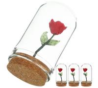 4 pezzi miniatura fiore sotto cupola, casa delle