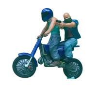 4 Pezzi Miniatura Motociclista Personaggio Micro Biker Moto Architettura Modello