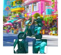 4 Pezzi Miniatura Motociclista Personaggio Micro Biker Moto Architettura Modello