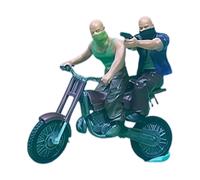 4 Pezzi Miniatura Motociclista Personaggio Micro Biker Moto Architettura Modello