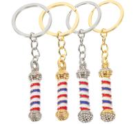 4 pezzi moda hot portachiavi barbiere lavaggio forbice colpo girare strumento
