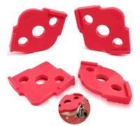4 Pezzi Modelli Radius Jig Router Templates, R5 / R40 Angolo Angoli Arrotondati Raggio Quick-jig Router Modelli, Falegname Semicircle Templates Positioning, per Fresatura del Legno (Arancione)