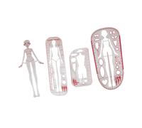 4 pezzi Modello di disegno di moda set di righelli set per il nuovo designer