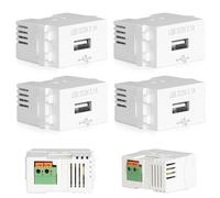 4 Pezzi Modulo di Alimentazione USB 220V a 5V 2,1A Trasformatore, Scheda di Carica Adattatore di Alimentazione Modulo, Presa USB Tipo 128 per Smartphone, MP4 e Dispositivi USB