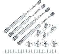 4 Pezzi Molle a Gas, Pistone a Gas per Ante, 100N/10KG Martinetto Pneumatico per Mobili, Cerniera Armadio, Braccetto Ammortizzatore per Cerniera di Mobili da Cucina