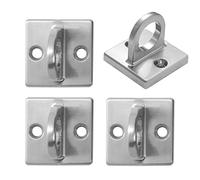 4 pezzi montaggio a parete a vite per il controllo della folla barriere di sicurezza argento appeso cerchio gancio per la corda VIP in velluto a barriera intrecciata