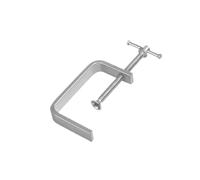 4 pezzi Morsetti for carpenteria a G for lavorazione del legno a forma di for tavole in acciaio piatto fissaggio a C resistenti Clip fai da te Per Saldatura Mobili(Silver D)