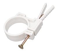 (4 pezzi) Morsetti in plastica bianca per tubi da 48-51 mm, ganci per tubi, clip per tubi, supporti per tubi