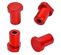 4 Pezzi Morsetti per Cani da Banco Lavoro Piallatura di Posizionamento, Desktop Blocchi Limite, Arresti dei Freni a Piolo per banco da lavoro a T per Fori per Cani da 20 mm (Rosso)