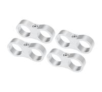 4 Pezzi Morsetti Separatori Tubo AN12 Connettore Linea Carburante Tono Argento