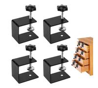 4 Pezzi Morsetto a C Vite, Pinces installation per Armadi, Morsetti di Installazione Frontali dei Cassetti, Campo di Serraggio 50 mm, Strettoio da Falegname, C-Clamp per Armadietti, per Fai Da Te