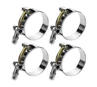 4 pezzi Morsetto di scarico Bullone a T Fascette stringitubo 1,5"/44-52mm Strumento riparazione Ferramenta for saldatura Acciaio inossidabile 304 Clip for tubo metallico regolabile(4pcs 44-52mm)