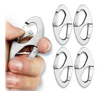 4 pezzi Moschettone, moschettoni, Portachiavi, Forma S Moschettone, moschettoni in alluminio, Pesante Moschettoni, doppio moschettone, Adatto a casa, escursioni, all'aperto, campeggio, pesca, zaino