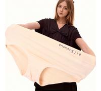 4 pezzi Mutande eleganti in tessuto a maglia a vita alta di colore unito, adatte per donne obese oltre i 200 kg, traspiranti e confortevoli per tutte le stagioni 1XL,2XL,3XL,4XL,5XL,6XL,7XL,8XLColore