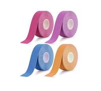 4 Pezzi Nastro Facciale, 2.5cm x 5m Face Taping Viso, Cerotti Antirughe per il Viso, Anti Falten, Face Lifting Tape, Tape Kinesiologico Professionale, Anti Wrinkle Patches