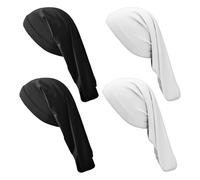 4 Pezzi Night Caps Da Uomo, Elastici Notti, Gattoni Notturni Semplici E Versatili, Tappi Per La Doccia, Nightcap Morbidi E Confortevoli.