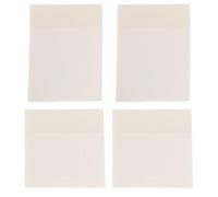 4 Pezzi Note Adesive Memo Trasparenti Beige, Carta Semplice | Facili da Usare, Adesivo Forte, Si Staccano senza Tracce, per Appunti e Promemoria Quotidiani