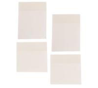 4 Pezzi Note Adesive Trasparenti in Carta Beige per Appunti e Libri | Superficie Liscia per Scrivere, Non Danneggia i Fogli, Lettori, Studenti e Ufficio, Due Confezioni