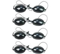 4 Pezzi Occhiali Protezione Solarium in Silicone, Occhiali Infrarossi e UV per Luce Rossa, Laser, Epilazione IPL, Terapia LED, Regolabili con Fascia Elastica, per Beauty Clinic e Uso Domestico (Nero)